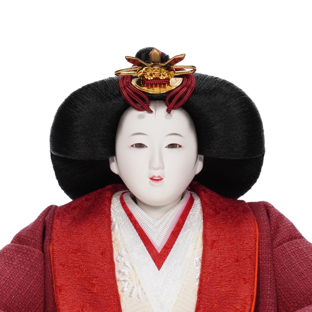【雛人形】三五 茶染め 五人揃い三段飾り | 雛聖作