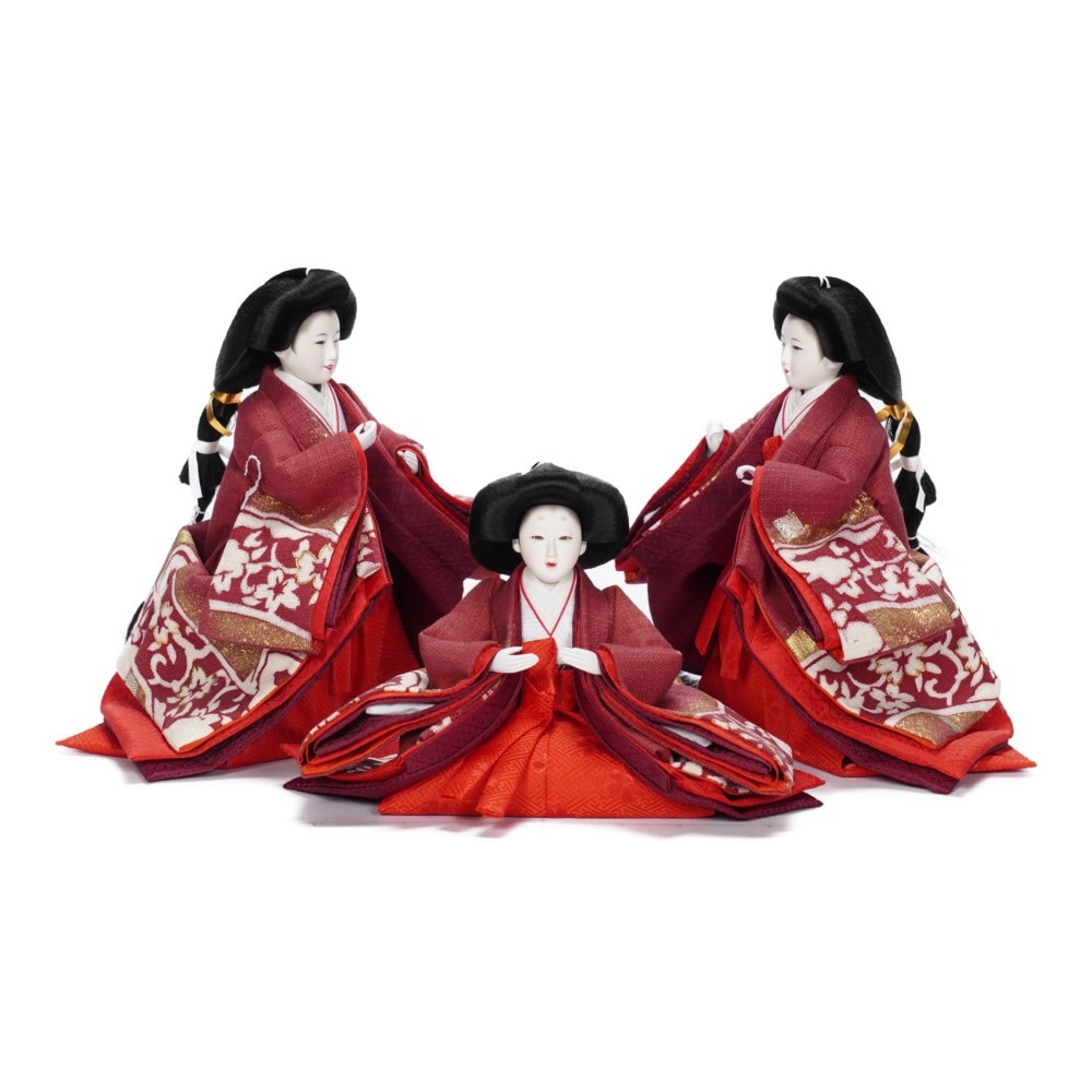 雛人形】三五 茶染め 五人揃い三段飾り | 雛聖作 ｜雛人形・五月人形の