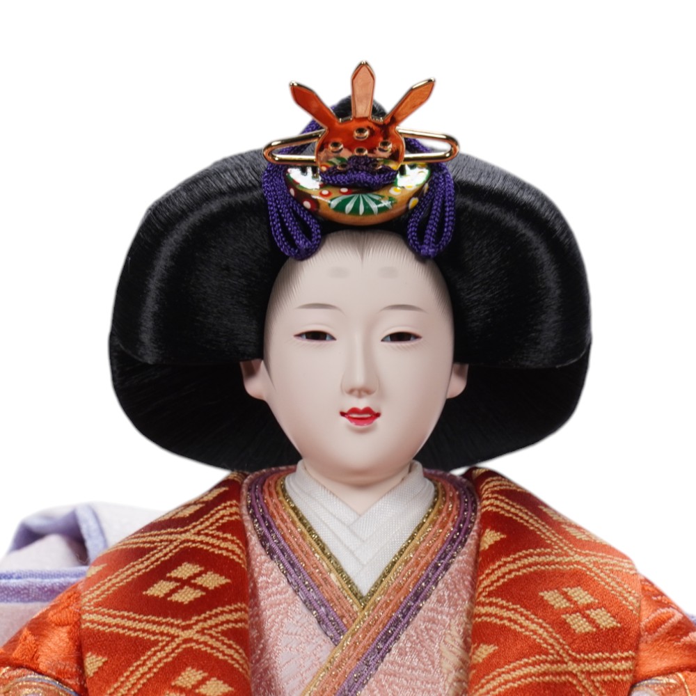 【雛人形】京十一番 刺繍 鳳凰(紺・朱) 親王飾り | 望月龍翠作