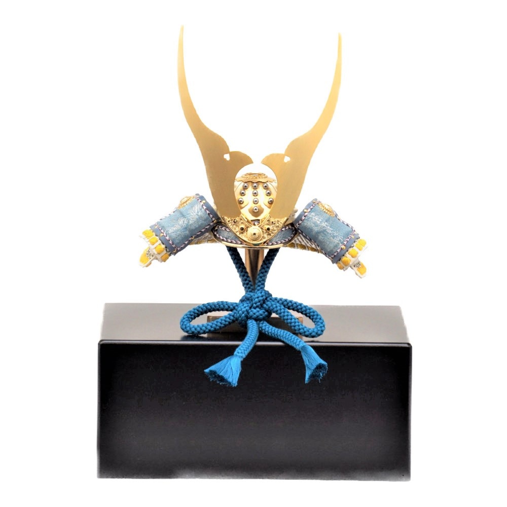 加藤栄　「慶日」人形 江戸甲冑】四分の一 笠錣縹糸縅之御甲冑 加藤一冑作−人形の