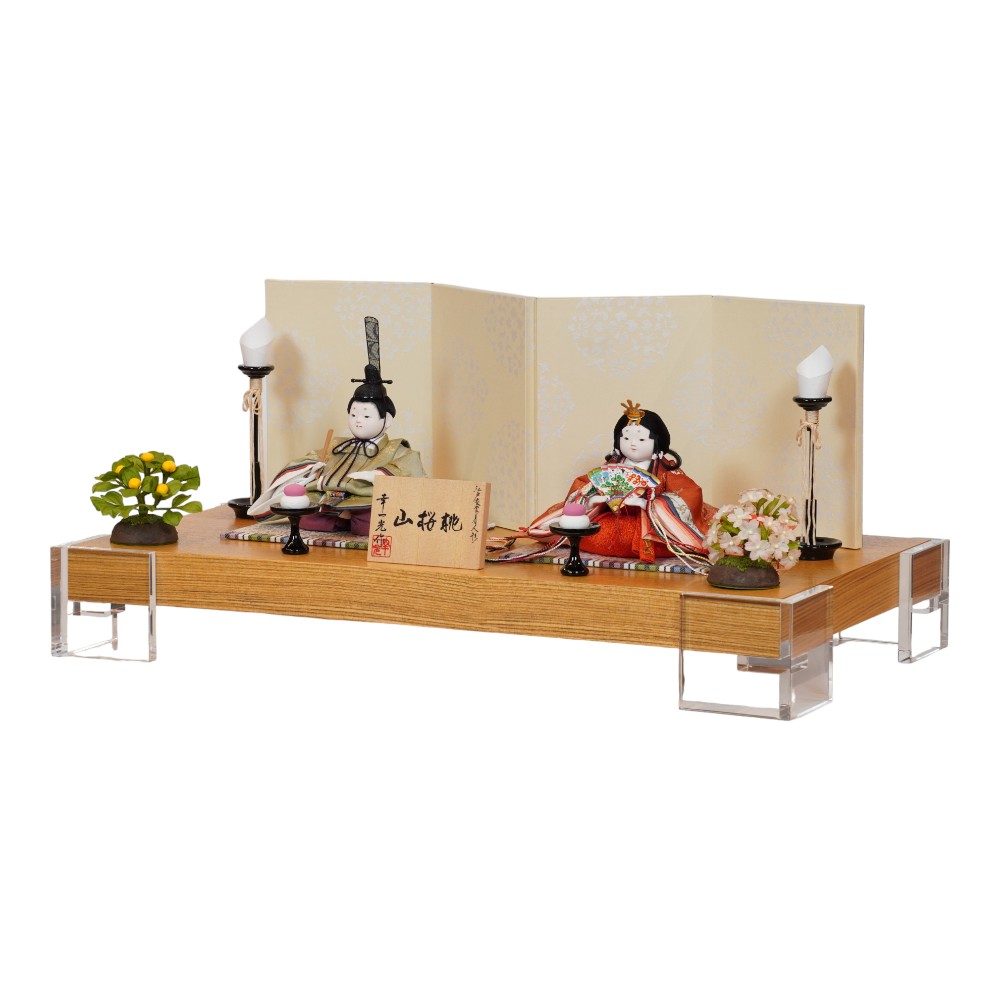 【雛人形】「山桜桃」  親王飾り〈幸一光作〉[243-213]