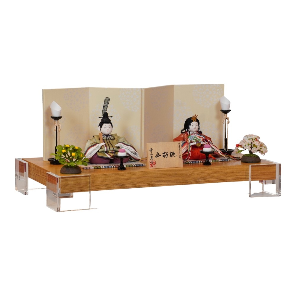 【雛人形】「山桜桃」  親王飾り〈幸一光作〉[243-213]