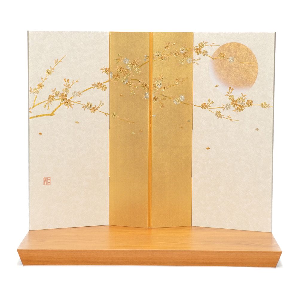 【雛人形】京十一番 小葵地松喰鶴丸文様 親王揃い立雛飾り | 小出松寿作