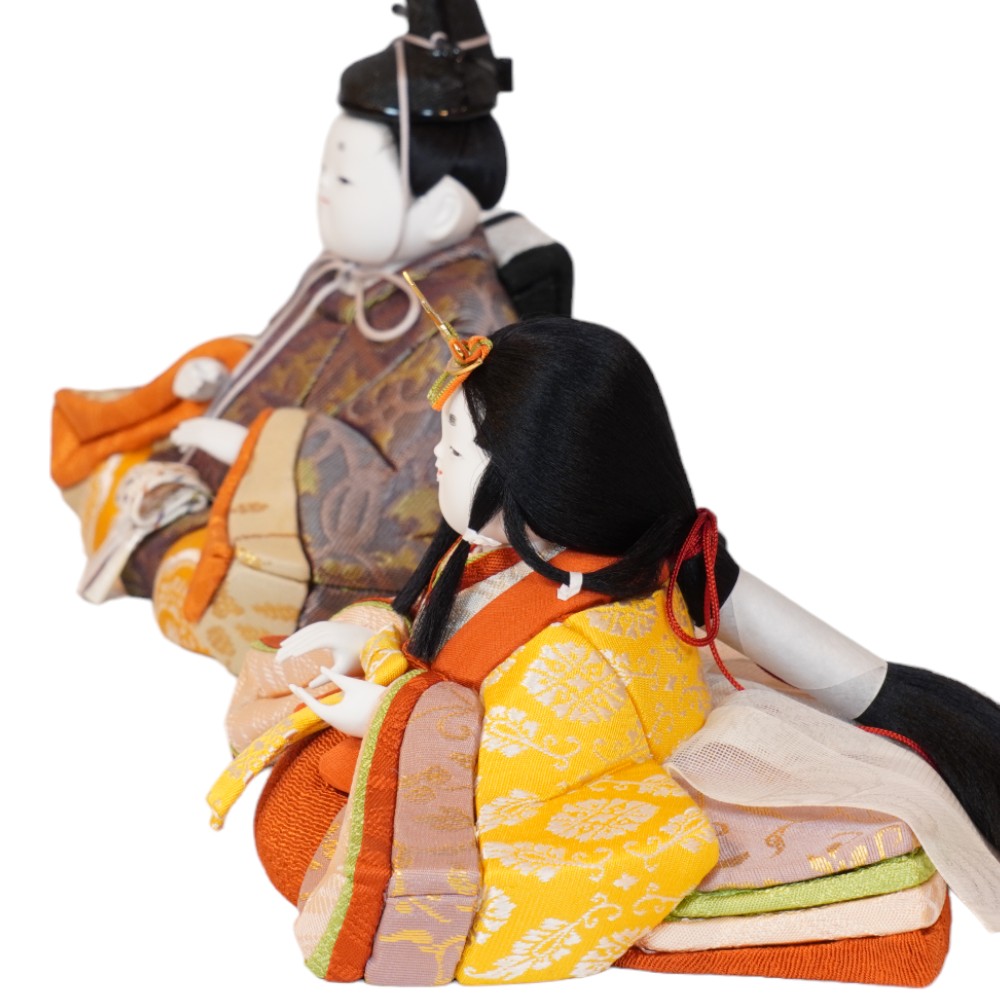 【木目込み雛人形】「光雲」親王飾り〈幸一光作〉[243-215]