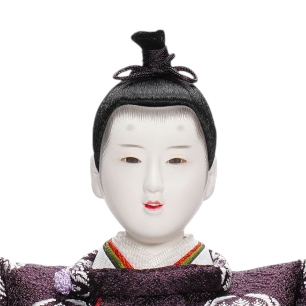 【雛人形】京十一番 小葵地松喰鶴丸文様 親王揃い立雛飾り | 小出松寿作