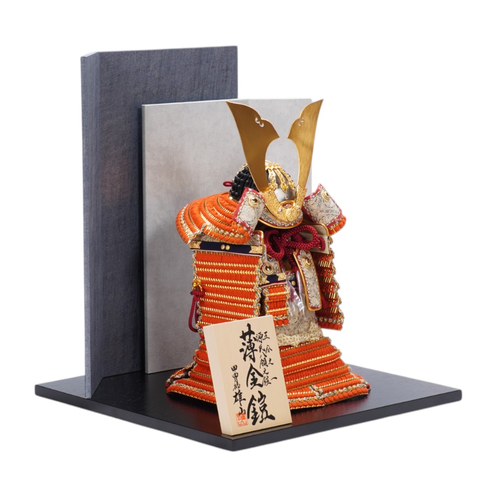 蟹歩作 桔梗 別選硬式 古代朱色漆総塗 5本継140寸 1956年作 漆綿