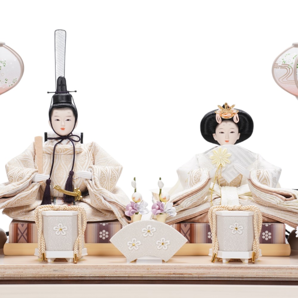 雛人形】芥子「雪峰」 親王揃いアクリルケース飾り〈雅秀作〉[253-045