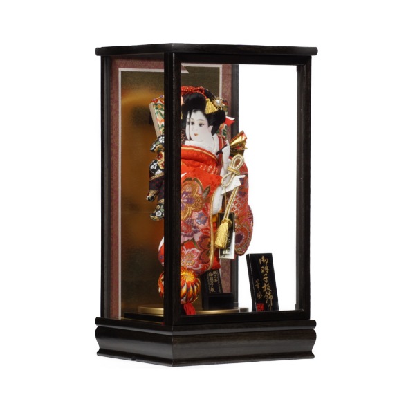 【羽子板】10号 振袖 金襴詩音(赤)〈宝童作〉[212-030]