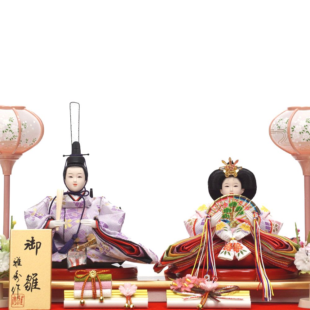 【雛人形】芥子 陽花 親王揃いアクリルケース飾り〈雅秀作〉[213-090]