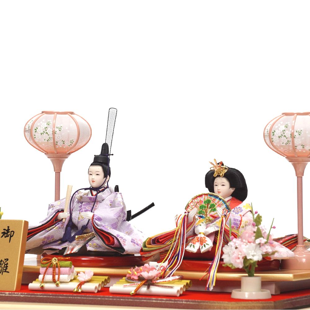 【雛人形】芥子 陽花 親王揃いアクリルケース飾り〈雅秀作〉[213-090]