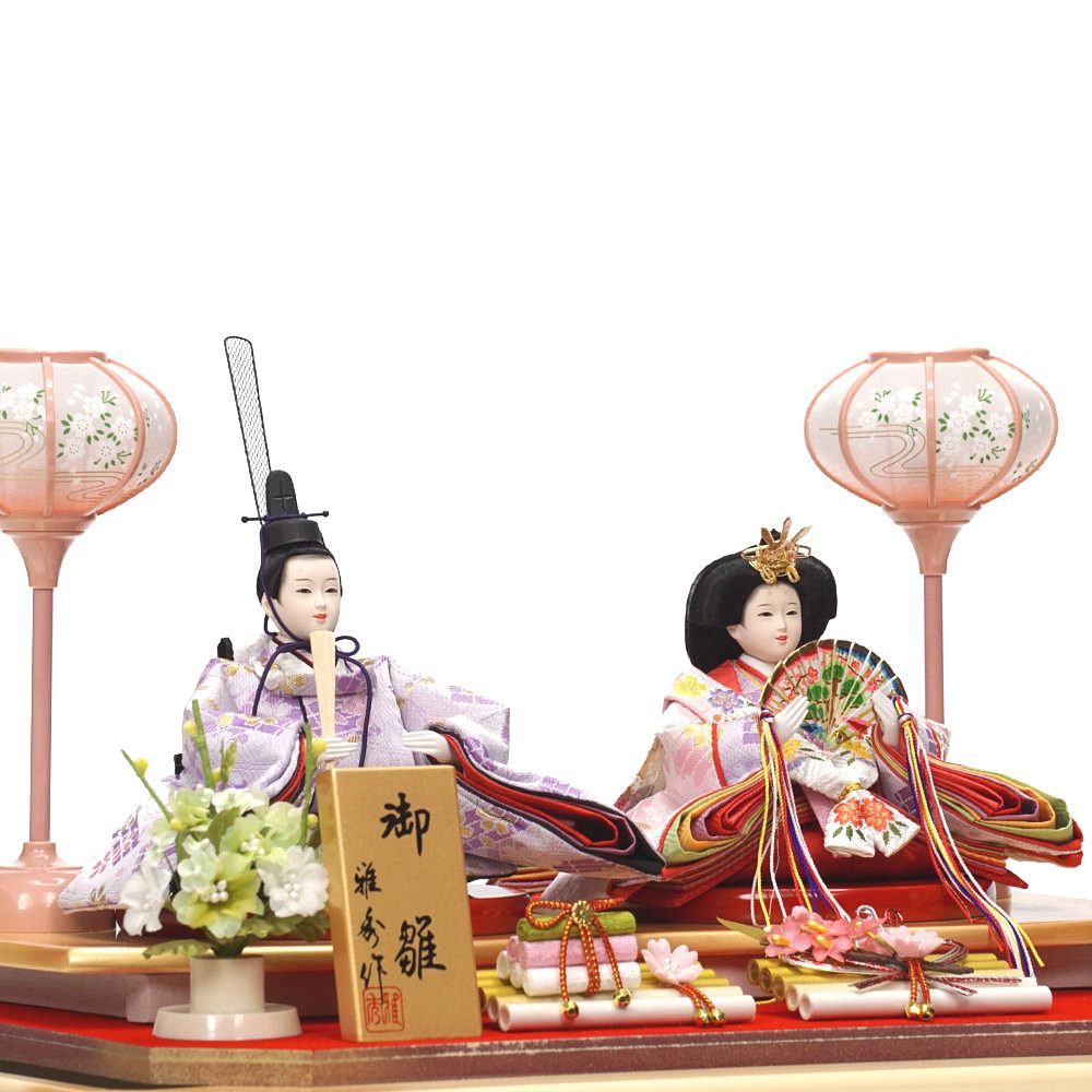 【雛人形】芥子 陽花 親王揃いアクリルケース飾り〈雅秀作〉[213-090]