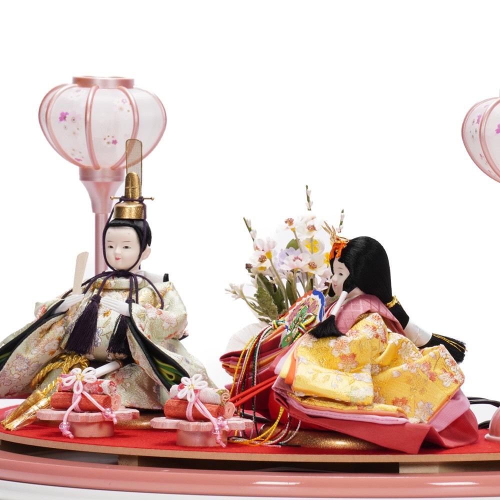 【雛人形】豆 まりな 親王揃いアクリルケース飾り〈藤翁作〉[223-087]