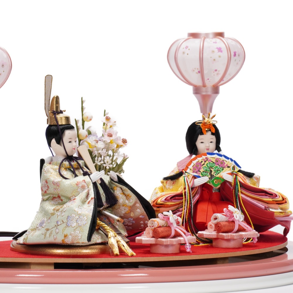 雛人形】豆 まりな 親王揃いアクリルケース飾り〈藤翁作〉[223-087