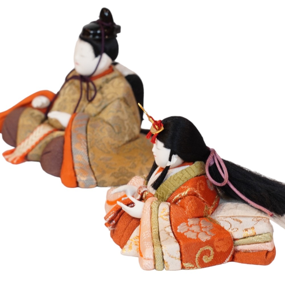 【木目込み雛人形】「ひいな」 十人揃い三段飾り〈幸一光作〉[243-220]