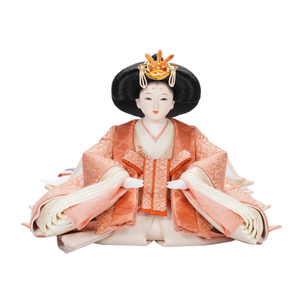 【雛人形】京十三番 草木染め 小葵文様 親王揃いアクリルケース飾り | 小出松寿作