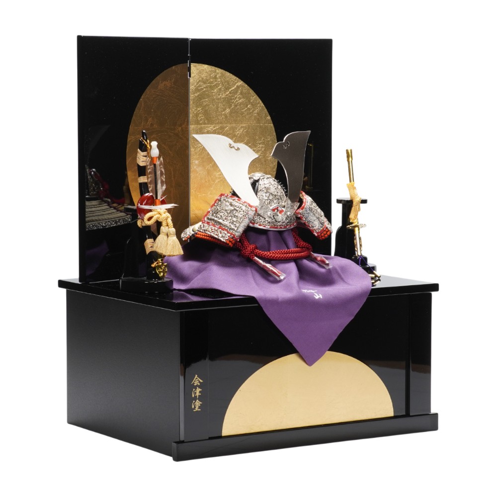 【五月人形】《限定品》五分之一 純白之竹雀 兜収納飾り | 雄山作