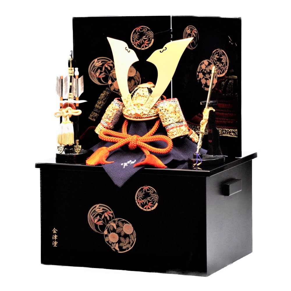 【五月人形】10号 竹雀 国宝模写 兜収納飾り〈雄山作〉[215-104]