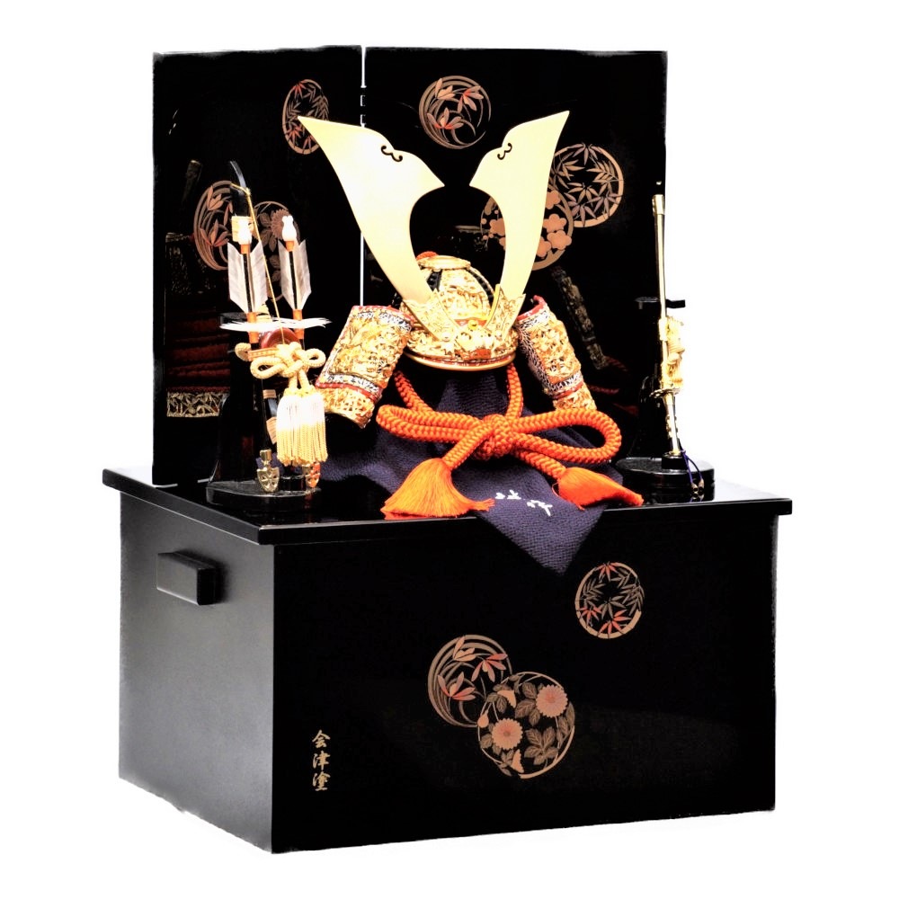 【五月人形】10号 竹雀 国宝模写 兜収納飾り〈雄山作〉[215-104]