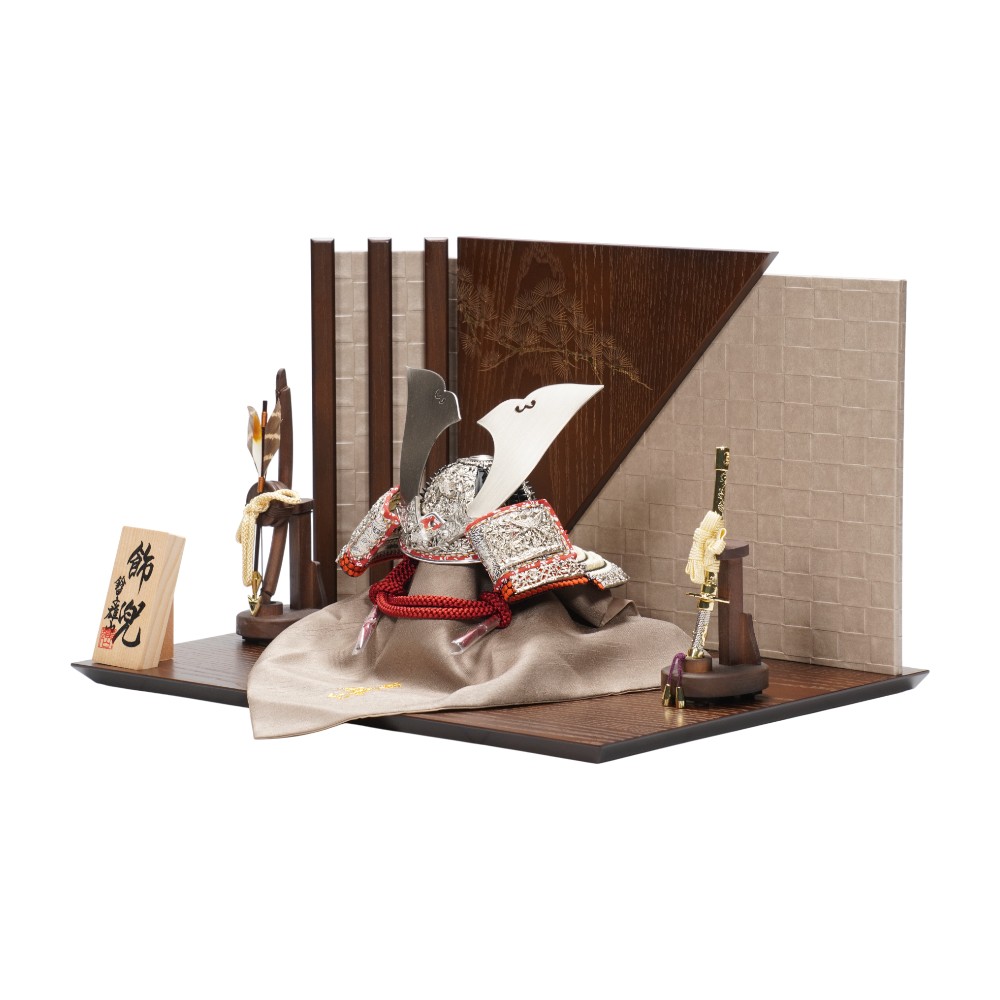 【五月人形】《限定品》五分之一 純白之竹雀 兜飾り | 雄山作