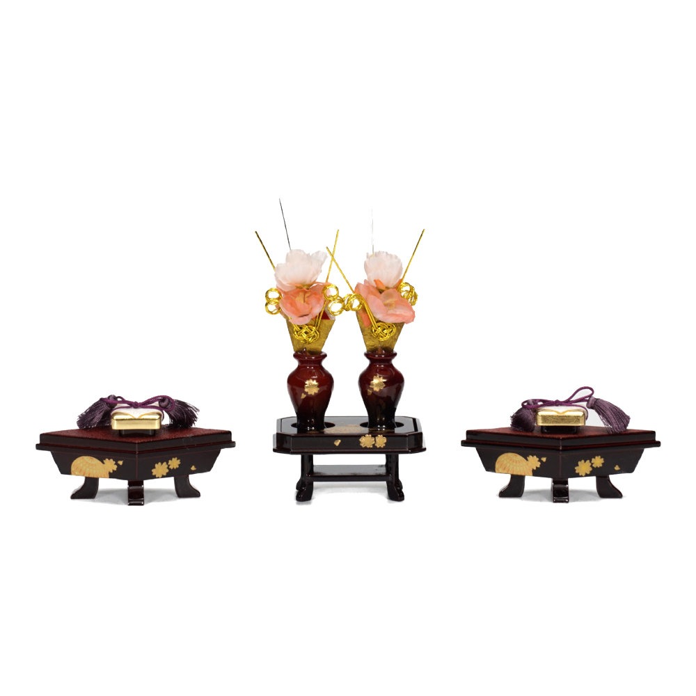 【雛人形】京十一番 平安 雲立涌向鶴文様 親王揃い収納飾り | 小出松寿作