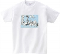 ねこの絵画 Tシャツ　「猫の国の幼稚園」　北澤楽天 08