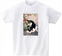 ねこの絵画 Tシャツ　「トマトと猫」　高橋松亭　 14