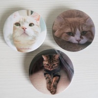 【自由にデザイン】　缶バッチ（マグネット付）直径75mm