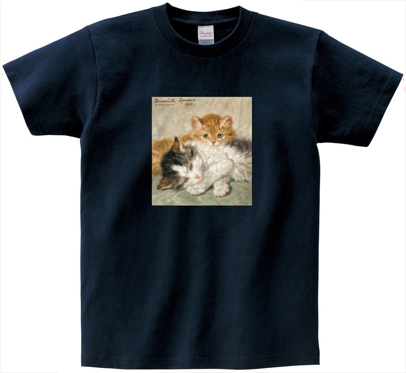 ねこの絵画 Tシャツ　「寝ている子猫」　アンリエット・ロナー・ニップ 31