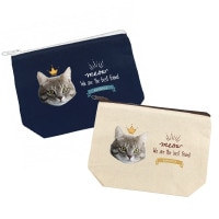 【オーダーメイド（名前入り）】　キャンバスポーチ（S）　王冠タイプ