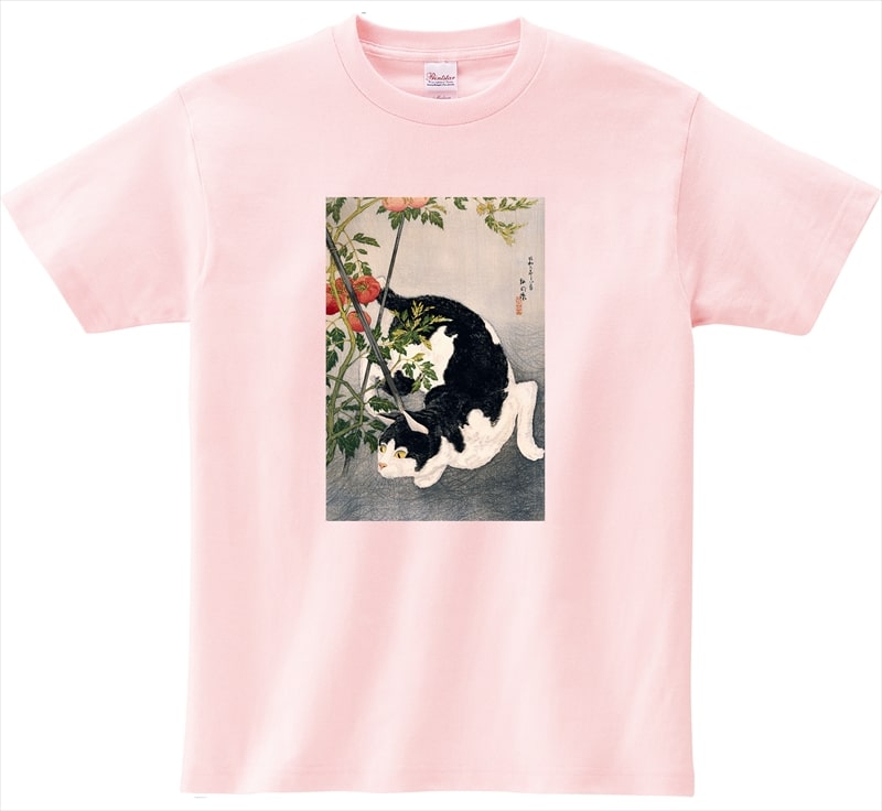 絵画。原画【かわいい橘猫とトマト】 小さな猫の小さい秋 柿／原画 イーゼル付き 絵 絵画 アート
