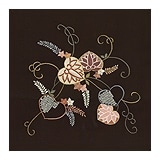 新塩瀬帯「刺繍 葵」（全3色）