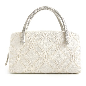 葵バッグ「彩かすみ七宝文・ピンク」｜和装バッグ 着物用