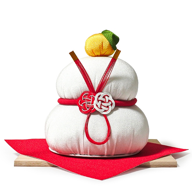 お正月のお飾り「ちりめん華水引鏡餅」