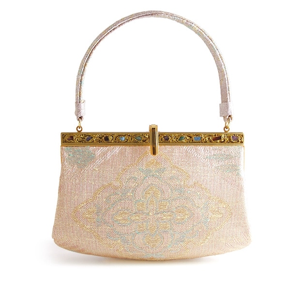 アンティーク バッグ France和装 パーティーバッグ 美品 希少 パーティーバッグ「彩円唐草文」｜和装バッグ 着物用ハンドバッグ 井澤屋