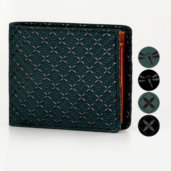甲州印傳 二つ折り財布「ひそか」 INDEN; Wallet