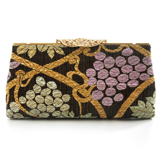 パーティーバッグ2wayクラッチ「ねん金綴錦 ギリシャ葡萄文」