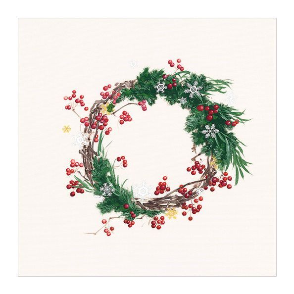 X'masの新塩瀬帯「山帰来リース」 グレー地