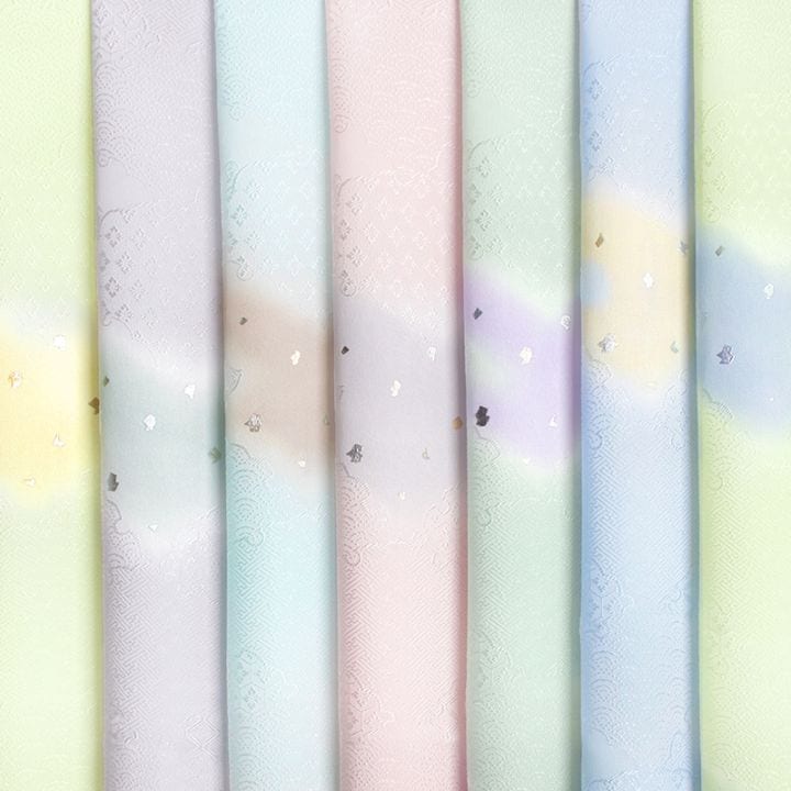 帯揚げ 唐織ぼかし雲取り箔