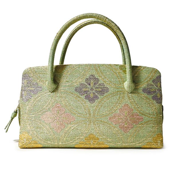 葵バッグ「佐賀錦梅七宝」｜和装バッグ 着物用ハンドバッグ