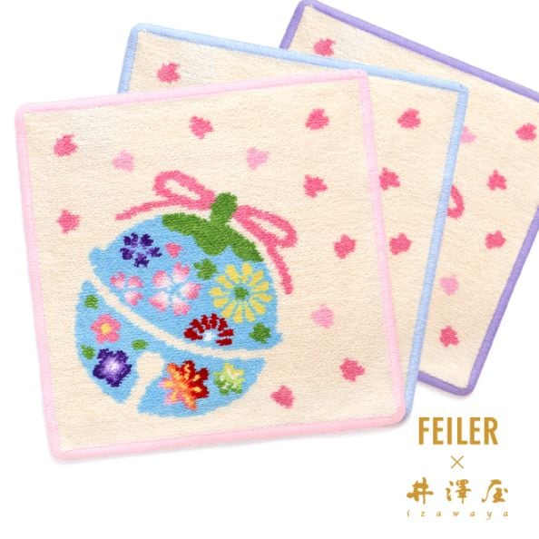 FEILER×井澤屋 花紋様タオルハンカチ「はな鈴」