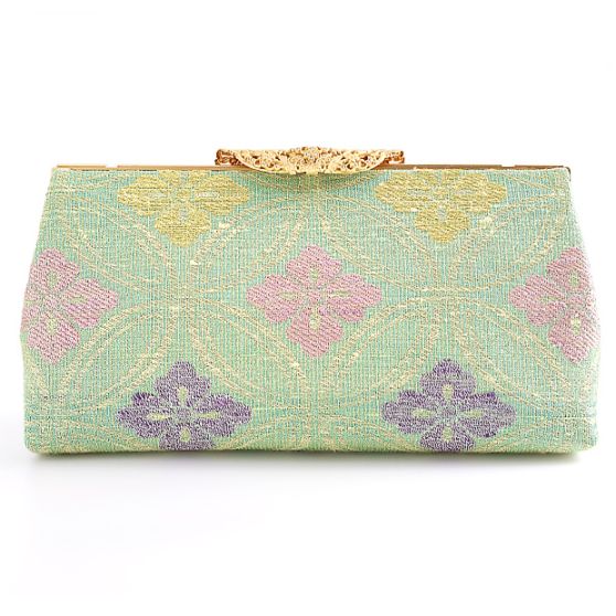 京都老舗 井澤屋 和装バッグ フォーマル パーティー用 箱付き 美品 パーティーバッグ「彩円唐草文」｜和装バッグ 着物用ハンドバッグ 井澤屋