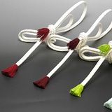 帯締め 観世白地色撚房