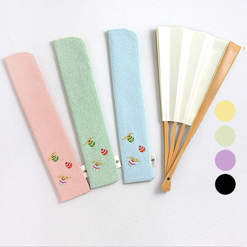 ちりめん刺繍扇子入れ「小鈴」