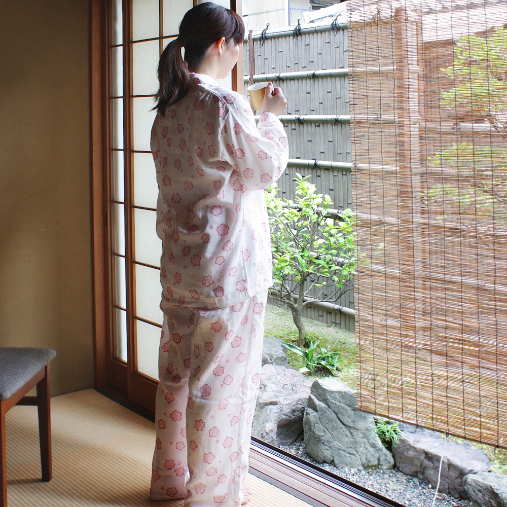 着心地満点・女性用ガーゼパジャマ「りんりん」｜ダブルガーゼ 婦人用