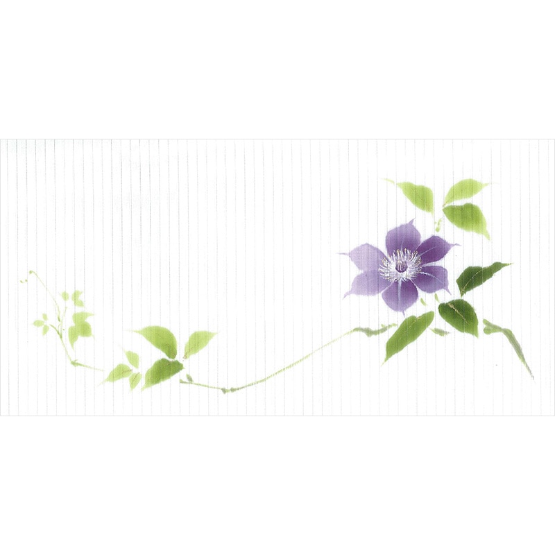 新塩瀬帯 夏の柄「鉄線」 絽・白地｜洗える帯 名古屋帯
