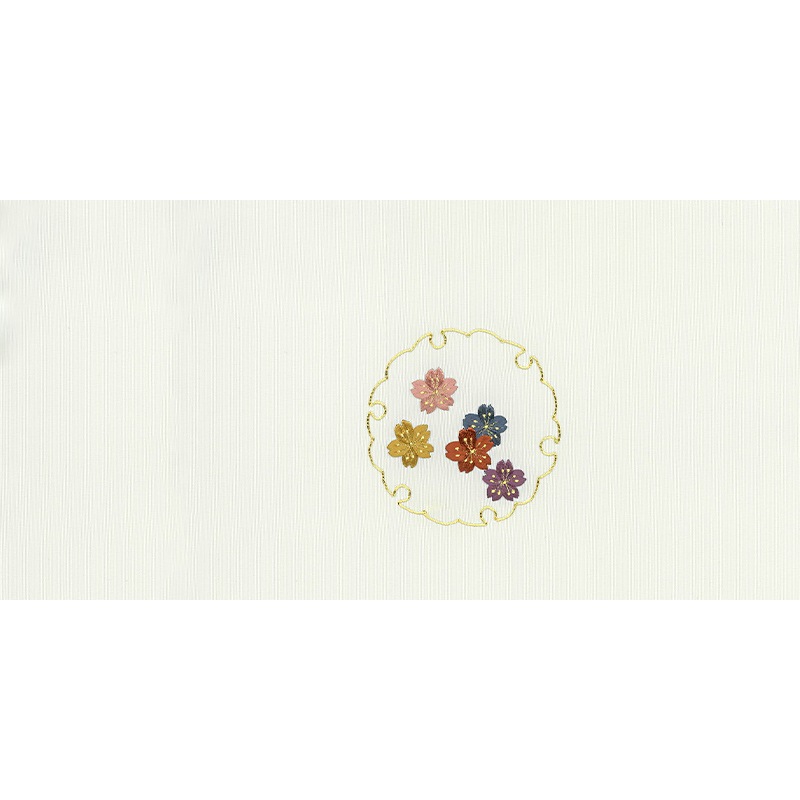新塩瀬帯「雪輪に小花」｜洗える帯 名古屋帯