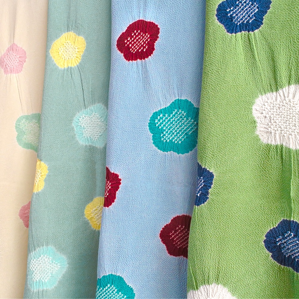 捻り梅の作り帯 京絞り輪出し 梅柄帯あげ 全8色 暖色系 全4色（梅八つ付き、生成