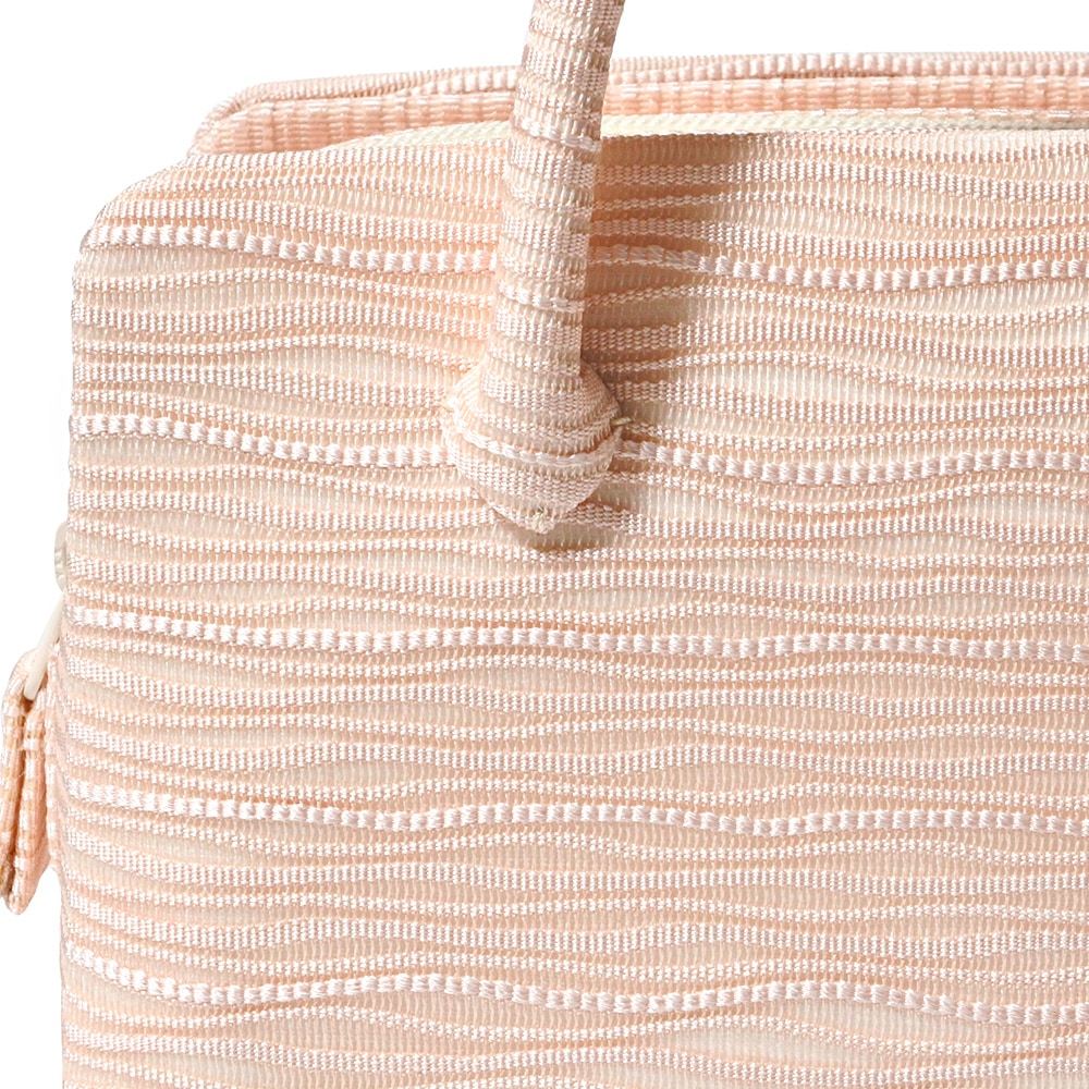 【未使用】佐波理綴 和装用バッグ 夏の葵バッグ「絽綴 涼波」ピンク｜和装バッグ 着物用バッグ