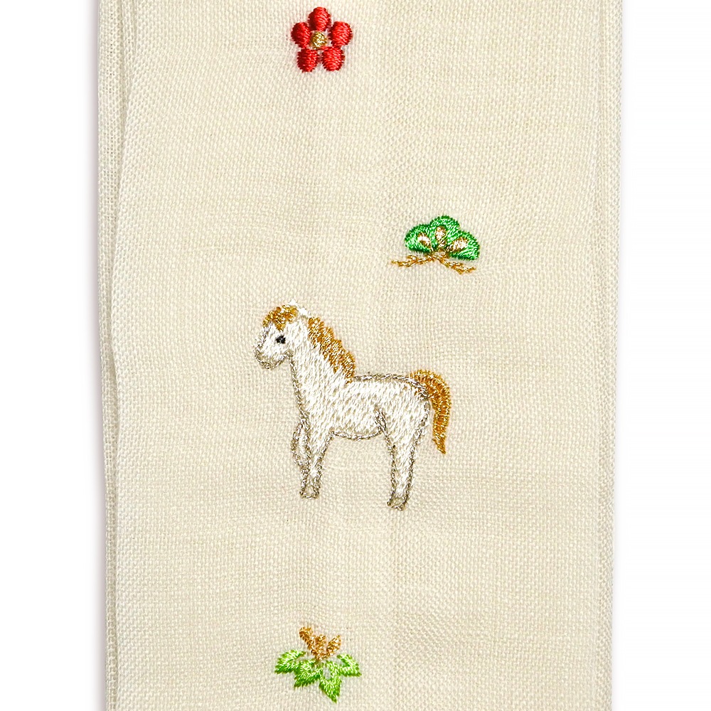 干支の刺繍こしひも「午（うま）」｜和装小物 井澤屋