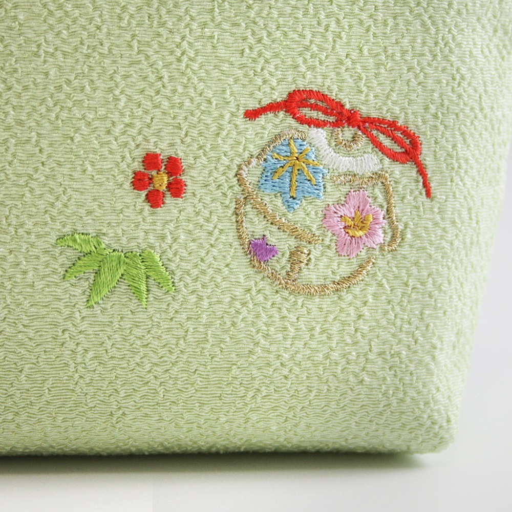 リネン刺繍 ちゃちゃ子ページ】マルチクロス ボートポーチ Back